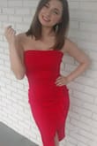 Bought this dress for my daughter to wear to her sorority formal. She looked stunning in it! - Pi H.