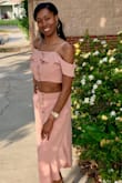 This is a beautiful set, I am a medium/small so this was just a little bit big and feel like a small would be too small after 1 wash. You will not be disappointed with this purchase. Received so many compliments, my husband couldn't keep his eyes off me! - LeReese J.