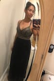The dress would have fit perfect but it was really hard to zip it up in the back. Besides that it's a beautiful dress and the material feels great. It's a bit long (5 inches longer than I would like it to be) even with heels it's too long so I will get it shortened a bit. Great buy though. - Ingrid Z.