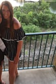 Wore to a bachelorette party and loved it! It was a little short as I am tall, but overall fit very well. The off the shoulders stayed put all night! - Sara F.