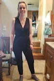 Best purchase ever. This piece is so flattering that I want to wear it everywhere.
The fabric is soft and lightweight but not see through at all. The waist is cinched so it gives a nice shape to it. I was afraid that the neckline would be too deep but it was perfect. The neckline was not loose and I can wear a regular bra with it (yay!)
I have dressed this piece up with heels and worn it more casually with flats and a sweater. - Stephanie O.