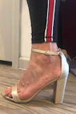 I bought these heels for my sisters wedding in October. Very fast delivery. I tried the shoes on the day I got them, and I love them! Although, they did run a little larger, I feel like I can dress them up or down! So cute!!! - Brooke P.