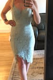 Loved the dress! It would need some fabric glue where your chest is but it's so pretty. - Katie R.