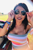 I love this top! You can wear it anywhere! You can wear it to the beach; you can wear it to a country festival! It's so comfortable! It looks small when it arrives but it stretches so it fits one's body very well. - Ednalyn B.
