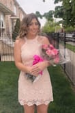 This dress was perfect for my event. Looked great and fit perfect but when I got it smelt so bad it stunk up my whole house. I took it to the cleaners and it still had an odor after being cleaned. - Angela B.