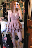 I love this. I ordered a size up, and I'm glad I did! It fits great and is the perfect length. It's so cute and flattering and a great color. Would definitely recommend! - Lindsey K.