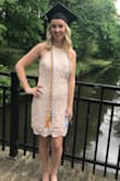 I love this dress. I ordered it for my college graduation, and I'm obsessed with it. I want it in every color. It fits like a glove and has great material. Not cheap at all. Feels like it could last a long time. - Sara M.