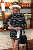 Like the dress, however, it is much more comfy after removing the lining. The lining made this high button neck, long sleeve Pleat to Meet You Polka Dot Dress too hot. Even after removing the lining, it is still a bit heavy on the material, although I really love the look, especially with a cute matching hat, and white dangling tassel earrings! My best suggestion? If more of these dresses are ordered by Lulus, pitch the lining! It is not necessary. In my humble opinion. - Bobby R.
