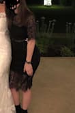 This dress was perfect for a wedding & I also used it for grad school graduation! I did have the lace slit in the back altered to just be sewn together (for a more tailored look), but it's totally not necessary if you don't do it! 

I struggle to find clothes that fit my bottom (that is larger) and my small waist and upstairs, but this dress was PERFECT! - Dania A.