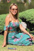 This dress fit me perfectly. I love the color and the flowers print. The dress look beautiful in person. I would buy it again if Lulus had it in another color. - Sokha C.
