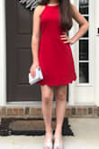 This dress was classy and fit very well. I did have to take it in a few inches as it was long. I love it and it was very comfortable! - Robin P.