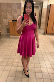 Love the dress, especially the color. The dress fits well on me. - Annie D.