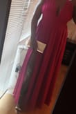 I absolutely love this dress. I was worried about the length because I'm tall 5'10 and would be wearing it with 4 inches shoes, and it fits perfectly. I received a lot of compliments and the color is beautiful in person. Don't hesitate to purchase the dress.. You will love it. 
Also, the shoes and clutch were purchased on the Lulus website too! - Lecretia G.