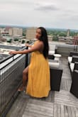 I originally purchased this dress in a large and exchanged it. The large made me not love it, and I was hesitant to try it, but the color was so rich and beautiful. I had to see if my correct size would make me love it. AND GUUURL. Let me tell you, as soon as I put on my correct size I was IN LOVE! I felt like a queen everywhere I went - so many people stopped me to literally ask where I got it from. The only teeensy weensy issue was that I was traveling and forgot to take it out of my suitcase until the day I was going to wear it, so it was a little wrinkly but if you're flowing through the town nobody cares. Get the dang dress already!!! - Peace N.