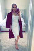 I ordered this dress last minute & the customer service lady gave me a discount code to help out with the cost of expedited shipping! The dress came in fast, I loved the quality. I got a lot of compliments on the dress. The extra small was super tight and fitting. For a looser fit, I could've got a size small but they were out of order and settled with an extra small which worked out great. - Britni R.