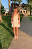 Ordered this dress 5 days before graduation, arrived in 3 days! Absolutely loved this dress. I wore it for college graduation and got so many complements! The material was really nice, too! - Savanah S.