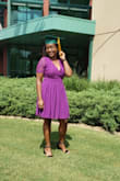 Bought this for graduation and I loved it.  I had the bodice taken up for a better fit in the waist. - Steph B.