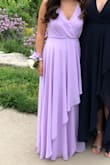 Wore this dress for my prom, and got so many compliments on the color! It's a really pretty purple and perfect for the spring time. I would recommend going a size down though because although I usually get a small, the small was huge on me and I had to get major alterations. Loved the dress overall though! - Noelle B.