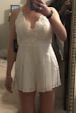 I washed it according to the instructions, but it got so short, and it was pretty short in the first place!! Very fun romper though. Great for bachelorette and bridal shower! Just beware when washing. (Sorry for awkward kneeling photo.) - Erin H.