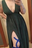 I was between a medium and large on the size chart, so I chose a medium. The waistband is tight but I am still able to zip it up just fine. I will need to get the shoulder straps adjusted to be a bit shorter, as well I will need to hem about 6 inches off the bottom. The material is a soft satin on the inside with a very nice chiffon on the outside, nice and thick without being too heavy. I'm very happy I went with Lulus after shopping around online for the perfect dress for my cousins wedding. And at a very affordable price! I unfortunately had to pay an additional $41 in customs fees though, as I had the product shipped to Canada. - Mackenzie M.