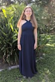 This dress was very comfortable, the material was perfect for a hot day.  Did NOT have time to shop, so the convenience of ordering on line was a huge time saver. The dress fit true to size and I'm so happy with how it looked! - April B.