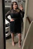 It was the perfect fit. I was worried ordering online since I wasn't sure if the dress would fit properly. Ended up trying it out. Shipping was fast which I was super happy about and I fell in love with my dress! It was a little loose but I wouldn't size down since the top portion was perfect and the waist down was a little loose but comfortable. It also gave an illusion of hips that I do not have lol it was also the perfect length not too short or too long (: - Lisette G.