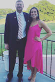 Wore this to a gala and it was super comfy and the perfect color. Not as low cut with the adjustable straps as a I thought it might be which was great! Simple but special with the high-low element. - Rebecca W.