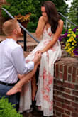 I wore this beautiful dress for our engagement pictures! It fit perfectly and I felt like a princess. I'm 5'5 and didn't wear heels so it was a little long, but I wanted the extra length for pictures. The modesty snap isn't very strong so it kept popping open, but without a bra it was better. Overall, I LOVE how it fit and looked. - Amanda K.