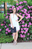 I was very nervous that this dress would be short on me, however, the length was perfect. This dress is great for graduation- that's what I used it for. The overall fit was good and I liked that it was not too form fitting. One thing to be aware of is how low cut it is. I feel like I was constant checking to make sure it was not moving lower. Overall though, I really liked the dress because it is simple but classy at the same time. I am excited to wear it again and I highly recommend. :) - Hannah W.