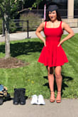 I graduated from nursing school and wore this dress under my gown. I imagine if you are tall that it will be a little short on you. I'm short so I didn't have that problem. I loved it and have worn it for a date night too! - Nicole W.