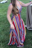 I wore this to a wedding and got so many complements! Such a unique and comfortable maxi dress. I knew I would have to hem it bc I am super short but I also had to take in the top bc a small was too big. XS was sold out so I didn't have to option to order that otherwise I would have. - Ingrid R.