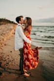 Fit great! It is a little long but perfect with heels. Wore it for my engagement session. Really popped in pictures! - Cassidy B.