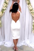 The dress is beautiful, fit pretty much perfectly, a little long for me, but I received so many compliments and I felt comfortable wearing it! - Veronica P.