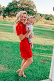 Love. This. Dress. I wore this to one of my best friends wedding and got so many compliments on it all night long. It is stunning in red and it is extremely comfortable! It was a tiny bit loose on me but it allowed for dancing so it was perfect. I highly recommend it! I'll be wearing it a ton! - Mallory P.