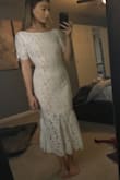I cannot begin to tell you how excited I am about this dress. It is PERFECT. I was torn between what size to get and ended up getting the small. It fit pretty well, but I knew I wanted a little snugger fit so I exchanged for an XS. I cannot wait to wear this for my wedding reception! The perfect cross between elegant and sexy. - Sunny M.
