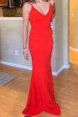 The dress is great quality and heavy. The red is very vibrant. - Tara H.