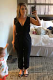 Wore this to a company cocktail party in Atlanta. Just a smudge tight in the bust but for having an hourglass/pear figure, I felt this was super flattering. I did wear a bralette because the arm holes did show my bra. For the record, I totally forgot to button up the back in this pic Looking forward to wearing it again with flats for a more casual look. So glad my girlfriends turned me on to Lulus! - Caroline C.