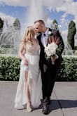 I loved this dress for our Vegas destination wedding. Felt comfortable moving around wasn't restricting by any means. For the price point of the dress it exceeded my expectations! - Madison M.