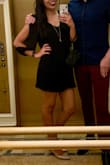 I purchased this dress to wear to dinner and a concert in Vegas, and it was perfect. It fits loosely but not in a way that makes you look shapeless. The arm cut outs make it more fun and unique than a basic black dress. - Cristine C.