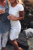 This dress was great I had it tailored to be tighter but if you like a little looser fit it be perfect. - Sarah S.