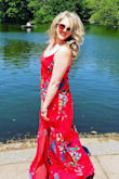 Love this dress! looks great in all pictures! It did run a little large but adjustable. - Amanda L.
