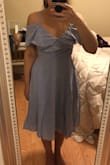 My expectations of the dress were already a bit high because I was searching for a summer dress to wear to a wedding - and when I got it I was deeply disappointed.

Material feels as cheap as it looks. And although you can adjust the top to fit, the bottom almost has this shape to it that widens it purposefully. This is a $30 dress, not $60. - Bri J.