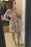 I love this dress. The fabric is so soft and comfortable. I donât see an issue with it staying off of the shoulders which is a plus. It also fits great around the waist while allowing plenty of chest room and length, but not too long for us shorter people ;) it is a perfect dress for everyday or a date night. - Cara R.