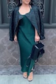 I was looking for the perfect slip dress - I thought this one was going to be it because I love the style and color; however, it runs a little big in the stomach area (which the description did say that it runs a little loose). I got a size small (I am 4'10, 117 pounds), and it still ran a little big.
I got several compliments on it though! - Mallory R.