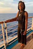 Loved this jumpsuit so much! Very breezy and perfect for my cruise. One downside is the buttons on the neck side are difficult to put on with longer nails. Other than that, I highly recommend! - Aminata K.