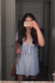 This dress fit perfectly! The only small issue I had is that it was a little long, but that's because I'm on the shorter side 5'1. I had it altered to make it a little shorter. Top part fit great. I love it! Buy it if you're thinking about it! - Nancy A.