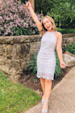 At first I ordered an Extra Small of this in white because I'm normally that size, and it did fit but jut barely it was very very tight and wasn't comfortable, so I exchanged it for a Small and I'm absolutely in love!!! I wore it for my graduation and it was the most perfect dress I could've asked for! Amazing quality and really nice fit when I got the Small. Definitely would recommend and it is so cute I will definitely be wearing a lot more! - Shelbie V.