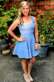 This dress is so comfortable! I wore it to a wedding and it fits so well and if you have curves like me it just fits so good! I love this dress so much. It is good quality material and kinda stretchy. I was nervous on sizing when I got it but it fit like a glove right away! Love this dress and I plan to get another one in another color! - Shelby B.