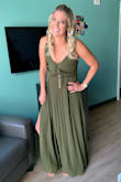 I wore this dress to a wedding. It was absolutely stunning. I received continuous complements throughout the night. I did find it going a little low in the chest at times, but very doable. Would buy it again in a heartbeat! - Kelsey C.