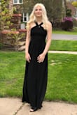 My daughter made a last minute decision to go to her junior prom and wanted a simple, plain black dress. We couldn't find one at the local bridal store for less then $500 and they were laden with sequins and such and so I decided to look online and found this black gown from Lulus. I ordered two and the small one fit slightly tight around her waist and back area but overall was a great fit and the price? $74 plus a 10% discount! I did two day delivery and received the dresses exactly in the day they said I would, just 4 days before prom! She looked beautiful in it and it was elegant and perfect for prom and we didn't have to spend hundreds of dollars! And I've been looking at some of Lulus other clothing and I like what I see! - Teddi A.